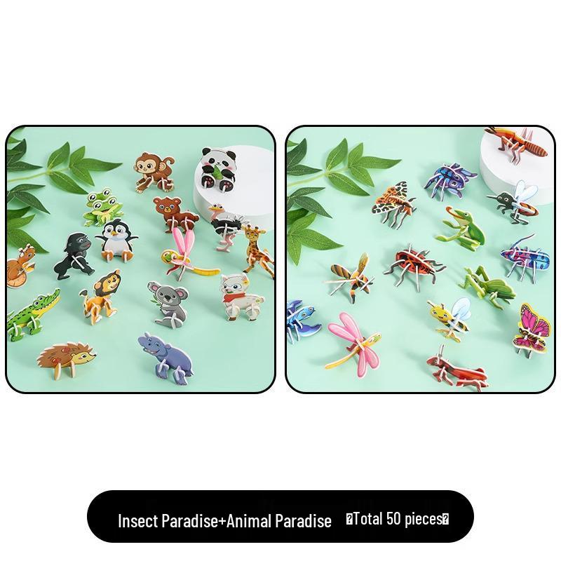 3D Insect Stereo Jigsaw Puzzle: Creative DIY Educational Toy for Kids