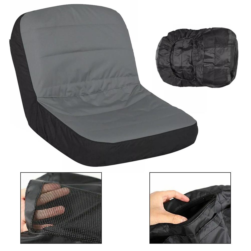 1PC Riding Lawn Mower Tractor For SEAT Cover 50.00X40.00X35.00cm For Seat Cover Padded Comfort Pad Storage Gray/Yellow Covers