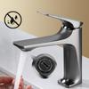 Copper Alloy Bathroom Faucet Anti-Splash Dual Temperature Control Brushed Finish Sink Tap 1 or 3 Hole Deck Mount