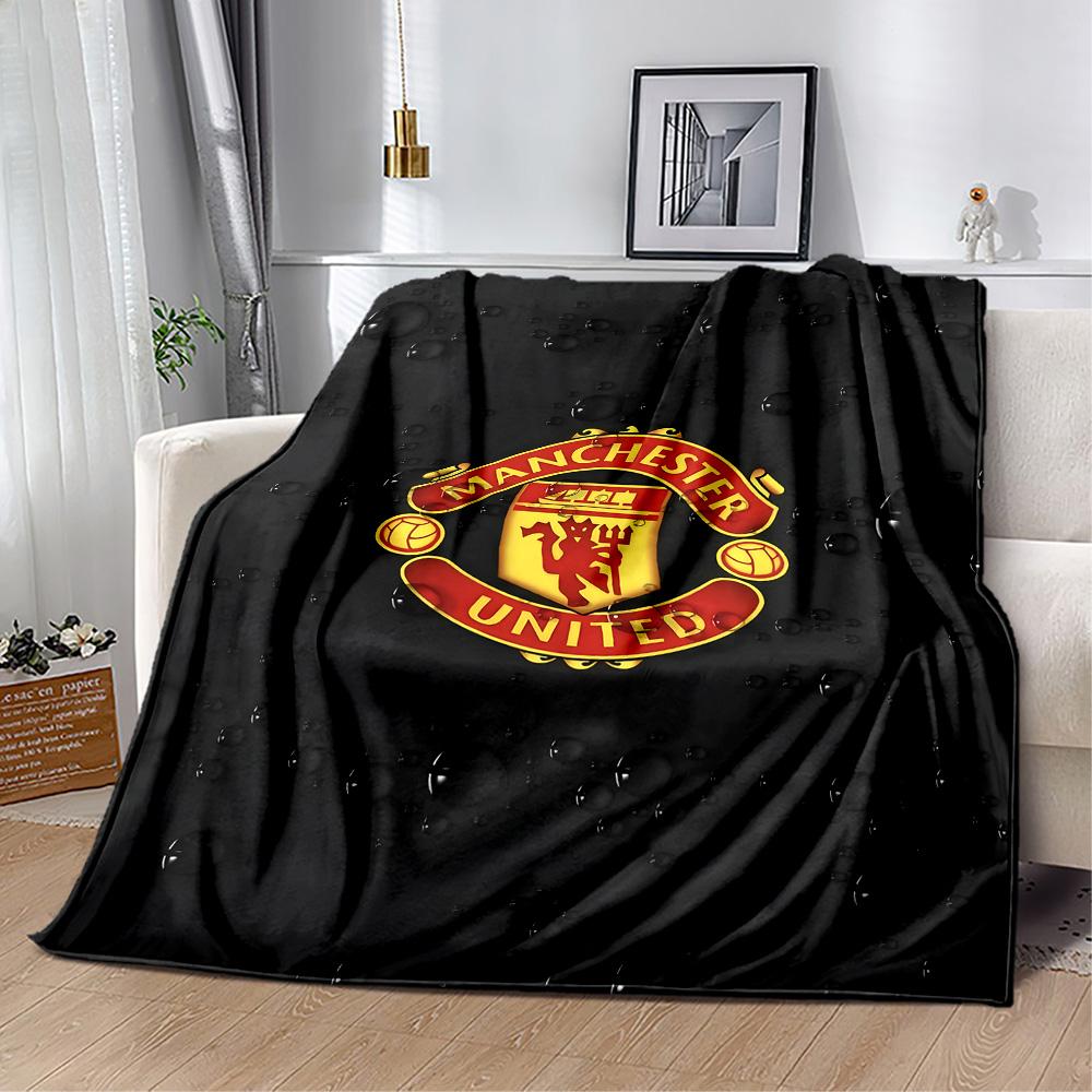 Manchester Fan Art Blanket Soft Warm Cozy Great for Picnics Chair Bed Four Seasons Multipurpose Modern Style Unique Gift for Family and Friends Campin