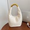 Commute Hand-held Tote Bag, Metal Bucket Bag, Simple and Versatile Crossbody Bag