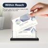 2Pcs Acrylic Business Card Holder Transparent Desk Cards Display Stand Office Flyer Pamphlet Rack Note Trade Shows