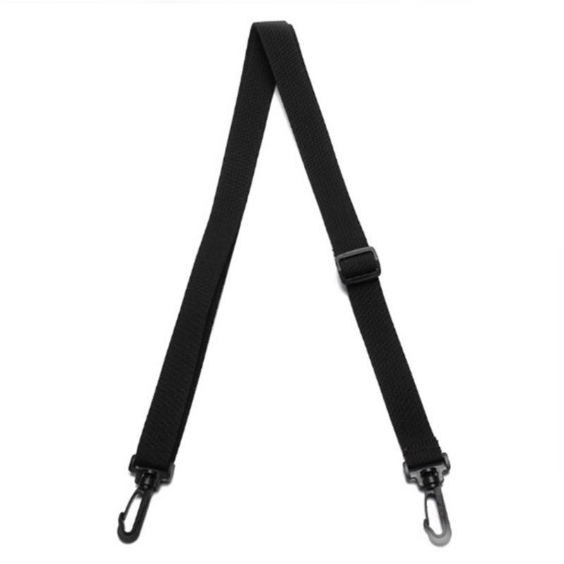 Non-Slip Adjustable Black Nylon Shoulder Strap Sturdy Metal Hooks for Laptop Bags Luggage Outdoor Travel Use