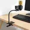Flexible 360 Degree Rotatable Gooseneck Arm Stand Heavy Duty Clamp Microphone Holder for Podcast Video Streaming
