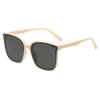 Okulary przeciwsłoneczne damskie High-End Sense Big Face Thin Snow Winter Okulary przeciwsłoneczne z filtrem UV Męskie okulary w białej oprawie