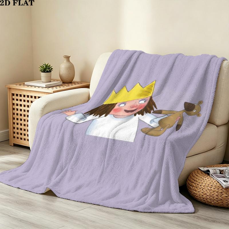 Kleine Prinzessin Print Flannel Blanket, High quality Comfortable for All Seasons, Home Decor, Warmth and Comfort, Perfect for Christmas Gifts
