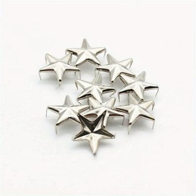 100pcs DIY Rivets and Five-pointed Star Claw Nails Silver Gold Gun Black Clothing Accessories Mobile Phone Case Material Bag