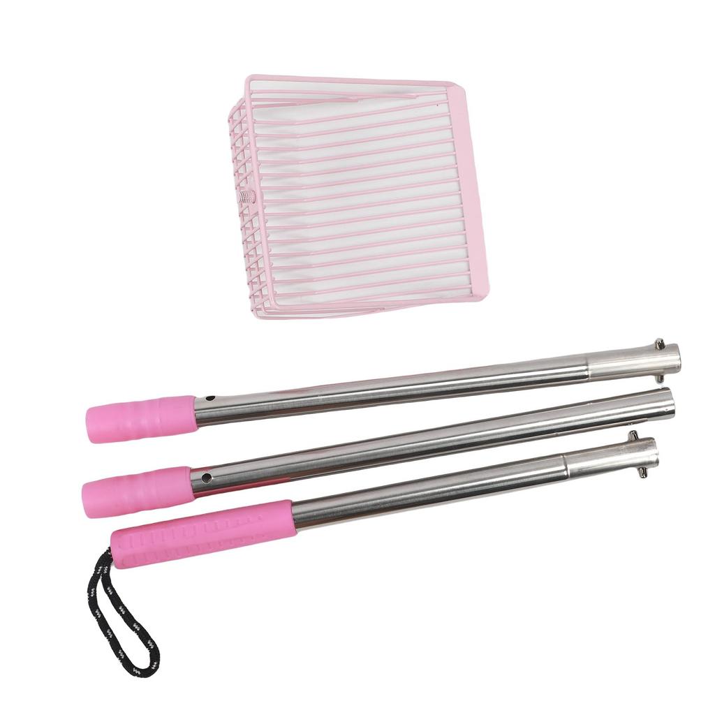 Metal Long Handle Cat Litter Scoop 3 Section Detachable Pet Poop Shovel Multifunctional Chicken Litter Scoop
