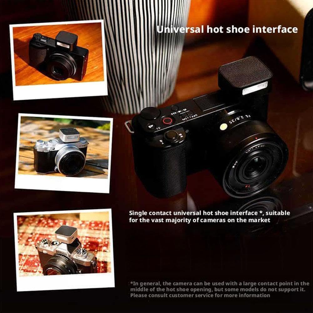 ZENIKO ZF04 Camera 372 2 Power GN8 Mini Flash for and Mini Flash with Photo Fill Light and Universal Hot Shoe Flash, Full-Power Flash, Levels, Type-C