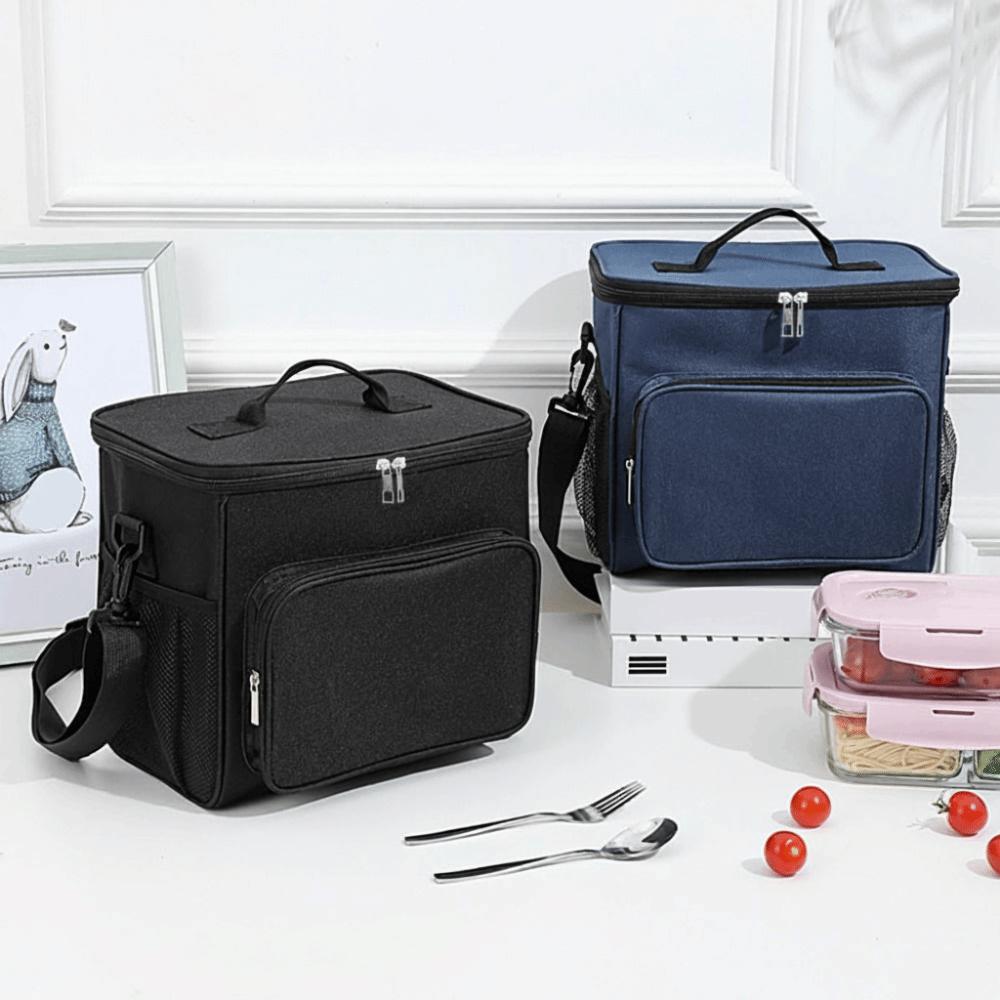 Large Capacity Tote Square Bag Ox Cloth Food Warm Thermal Bag Casual Insulated Lunch Bag Children