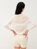 Antome Claire Linen Sheer Cardigan (White)