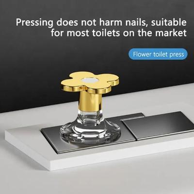 Drawer Handle Flower Shaped Toilet Tank Button Plastic Toilet Button Toilet Tank Button Aid  Toilet