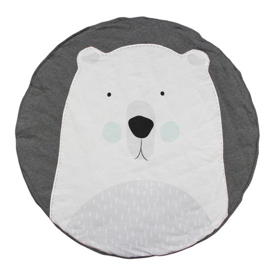 Bebek Oyun Matı Yumuşak Malzeme Bebek Emekleme Pedi Dairesel Tasarım Hayvan Desenli Bebek Aktivite Matı Bebek Emekleme Pedi