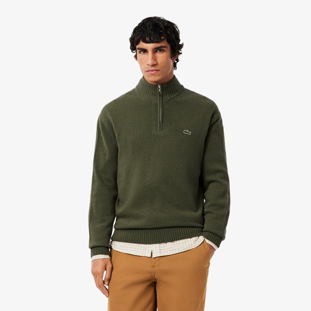 [Lacoste] Men s Wool Blend Half-Zip Sweater AH3052-55NE9F 3