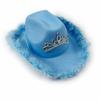 Female Cowgirl Hat Bridal Shower Cap Wide Brim Cap for Cosplay Party Headwear