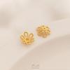 14K Light Gold & 18K Real Gold Daisy Bead Cap Jewelry DIY Accessories