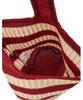 Hazzys Women Acc Marine Red Striped Knit Bag L Hiba6E802R2