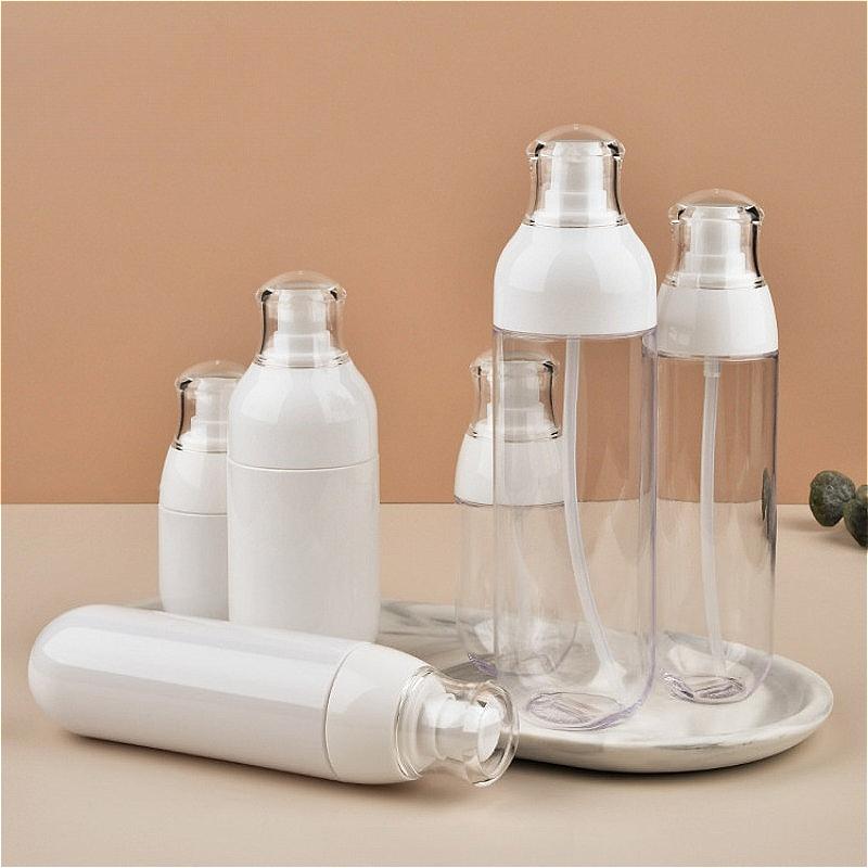PETG Lotion & Spray Bottles 30-180ml, Light-Proof Portable Refillable Containers with Pump or Mist Cap
