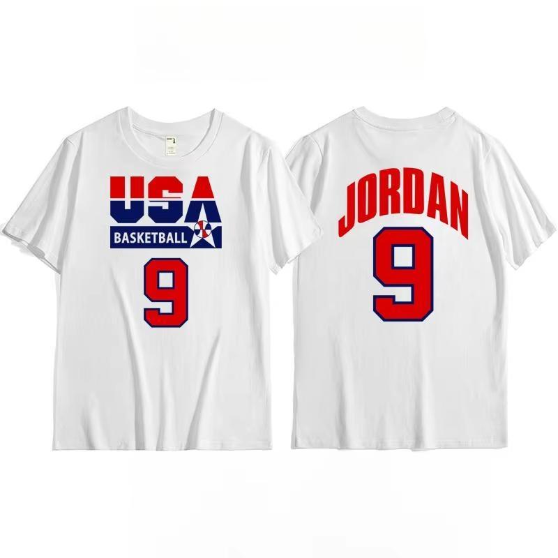 1992 Dream Team T-shirt American Men's Basketball Training Top Vintage Dream One Sports Casual Cotton Short Sleeves