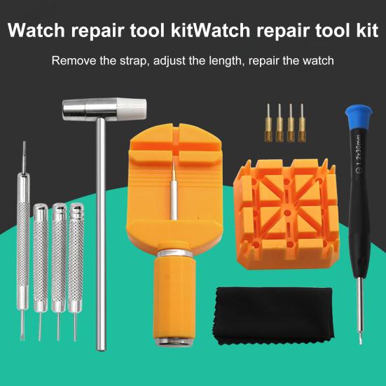 Watch Repair Tool Set Compact Design Portable Easy to Use Universal Bracelet Watch Chain Pin Remover Adjuster Tool Kit