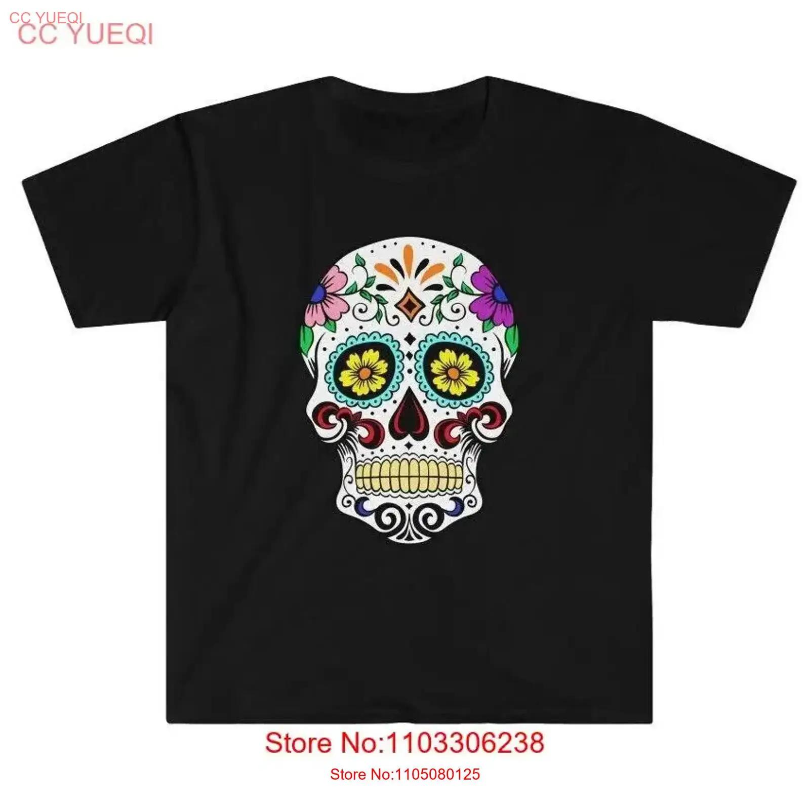 Colorful Sugar Skull Graphic T-shirt S