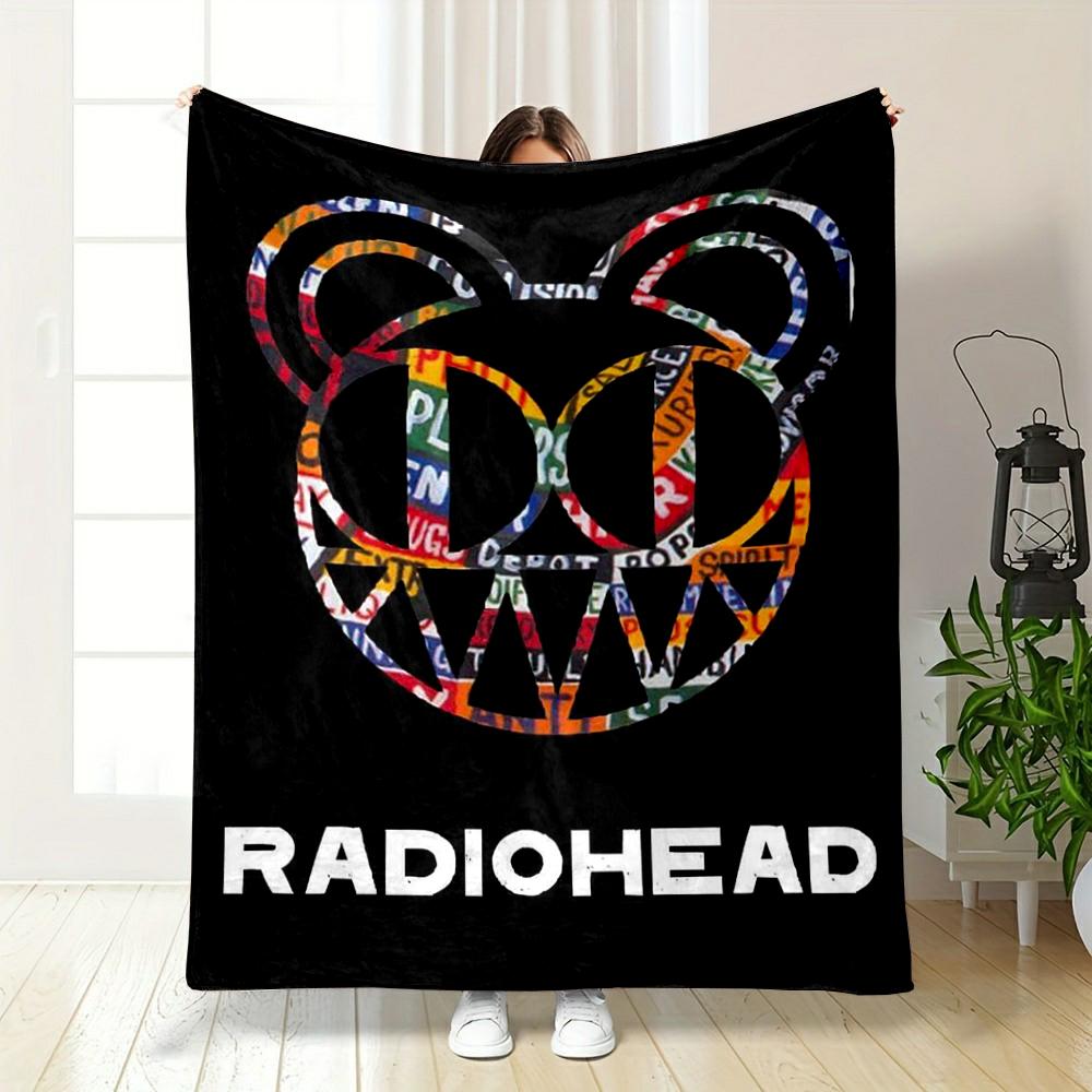 Radiohead Bear Design Art printed Flannel blanket for bedroom, living room, sofa, and nap