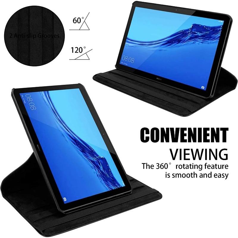360 caso rotativo para huawei mediapad t5 10.1 AGS2-W09/w19 AGS2-L09/l03 tablet capa t3 9.6 m5 lite 10 m6 10.8 "suporte capa