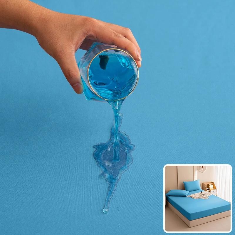 Thick Bed Sheet, Waterproof Sheet, Soft, Urine Proofing, White, Gray, Black, Red, Blue, Green