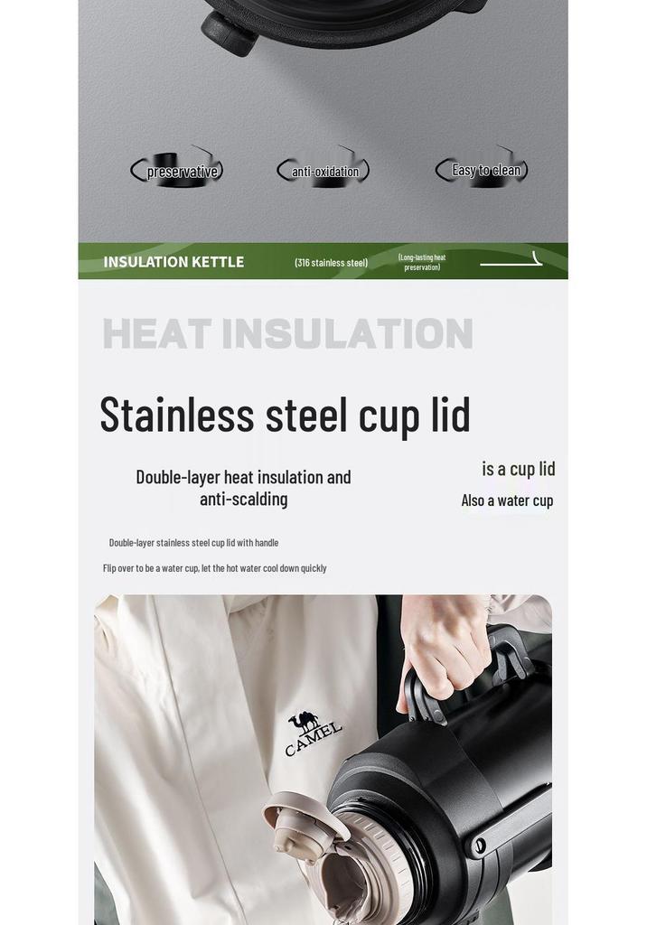 Extra-Large 316 Stainless Steel Travel Thermos with Tea Infuser