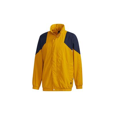 Colorblock Letter Print Casual Jacket Men Jackets Gold GE0387