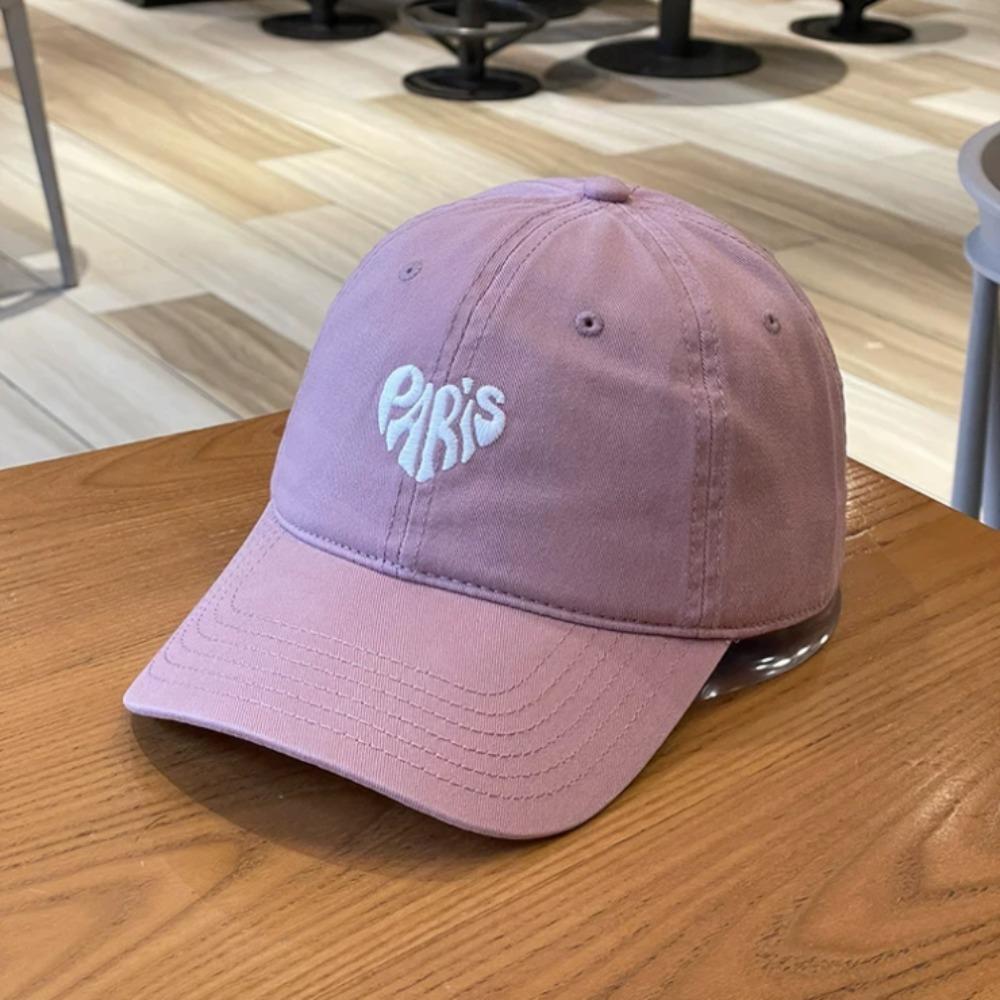 Paris Heart Embroidered Baseball Cap, Cotton Soft Top Adjustable Hat For Men Women Daily Outdoor Streetwear Fashion Headwear