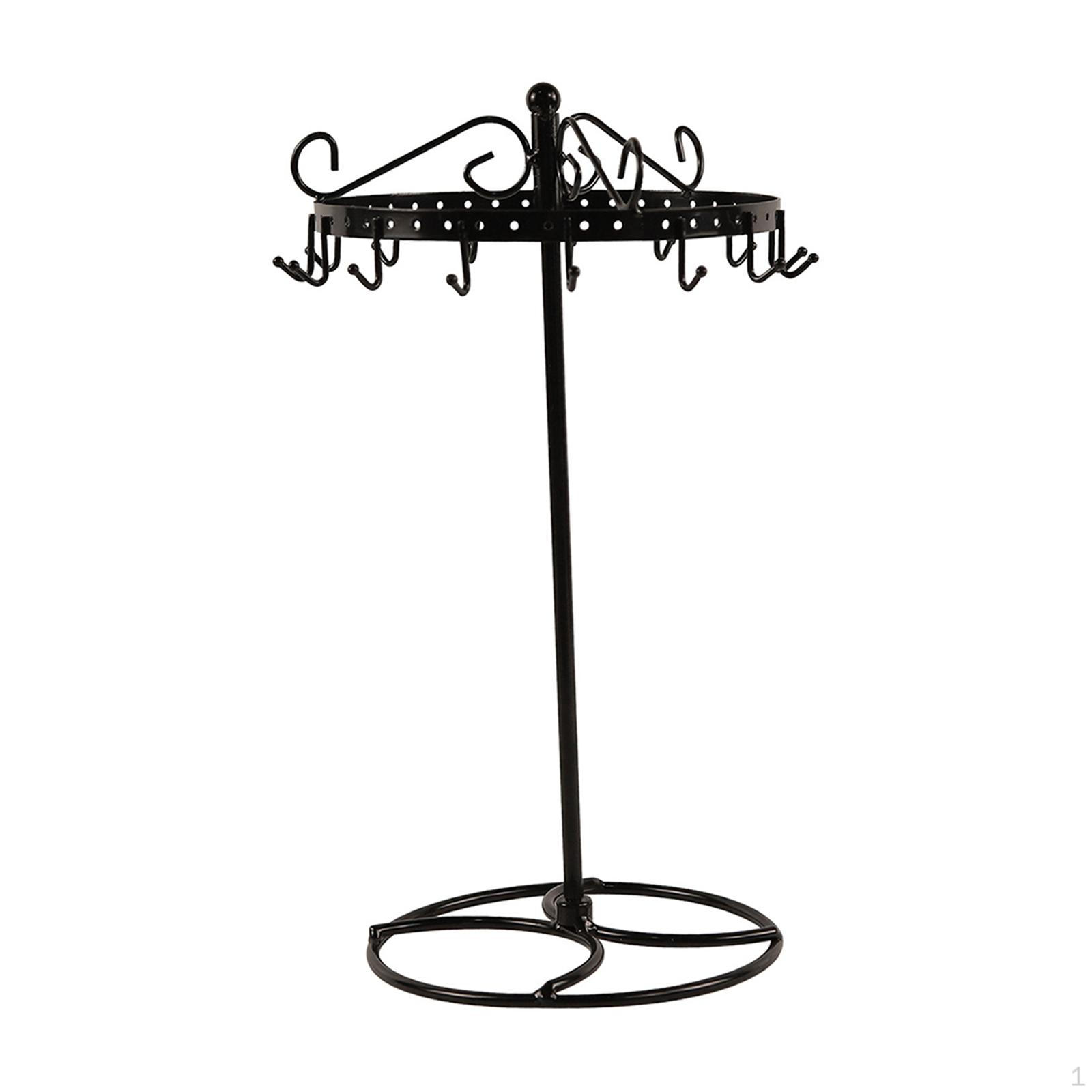 

Necklace Holder Metal Jewelry Display Stand Rotating Organizer for Pendant