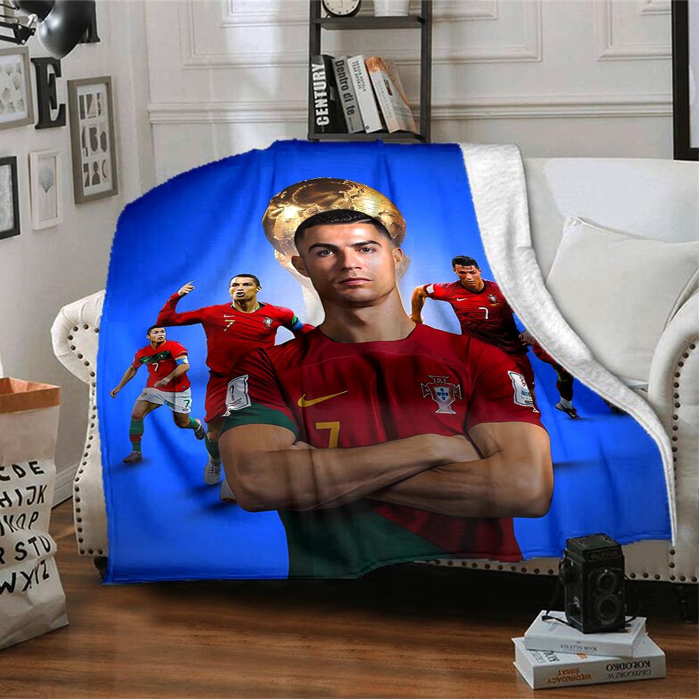 1pc Soccer 7 (4) Blanket, Gift, for Men and Women, Soft Blanket, Good for Sofa Bed Couch Travel, Lightweight Flannel Blanket