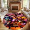Five Nights at Freddy's Print Round Rug, Washable Floor Carpet, For Entryway Dorm Laundry Room Office Study, Home Decor Birthday Christmas Gift