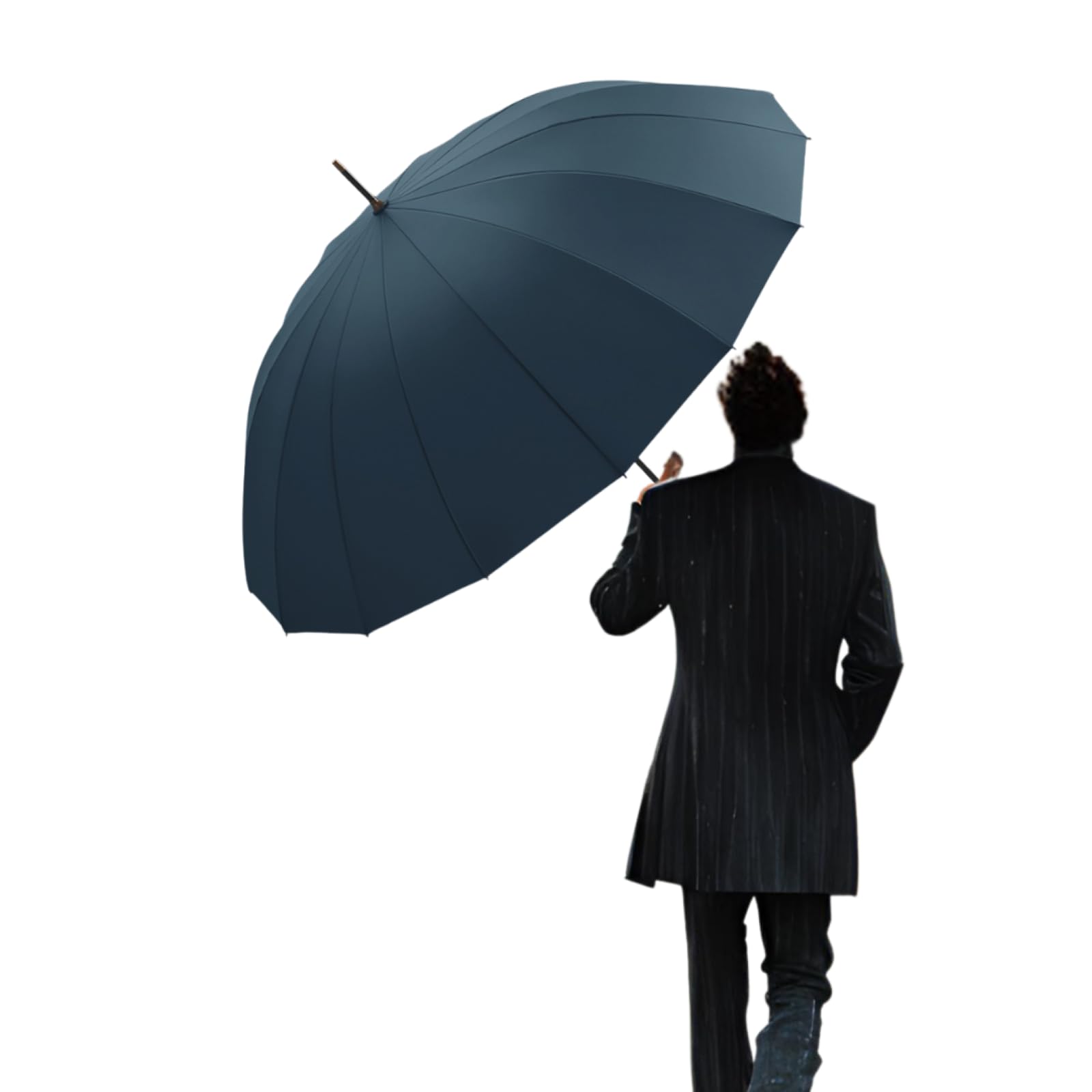 

Длинный подавляющий гольф супер британский зонт, присутствие, одним касанием, подарок, высококлассный, британский, джентльмен, антикварный, 16 ребер, ретро, зонт, для улицы,