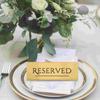 2 Pcs Reserved Seat Card Banquette Seating Table Restaurant Signs Wedding Party for Tables Acrylic Plate Bar Reservation Chairs