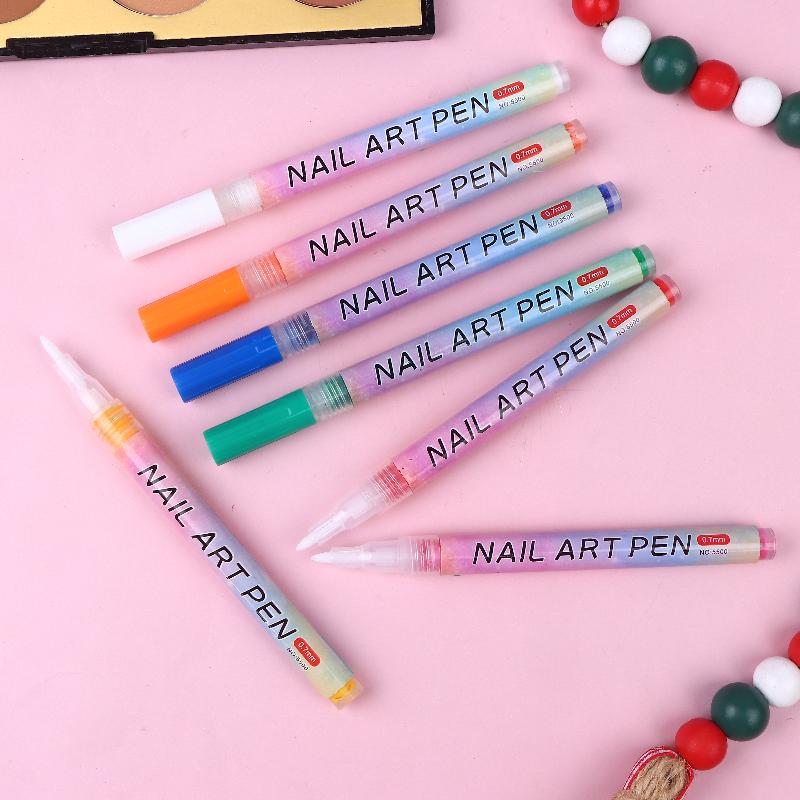 4/12 Stück/Set Bunter Nail Art Graffiti Stift Wasserdicht DIY 3D Nail Art Zeichenstift Abstrakte Linien Feine Malwerkzeuge