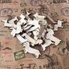 50Pcs Mini Dog Wood DIY Crafts Cutouts Wooden Dog Shaped Slices Embellishments Unfinished Wood Ornaments for Baby Shower Wedding
