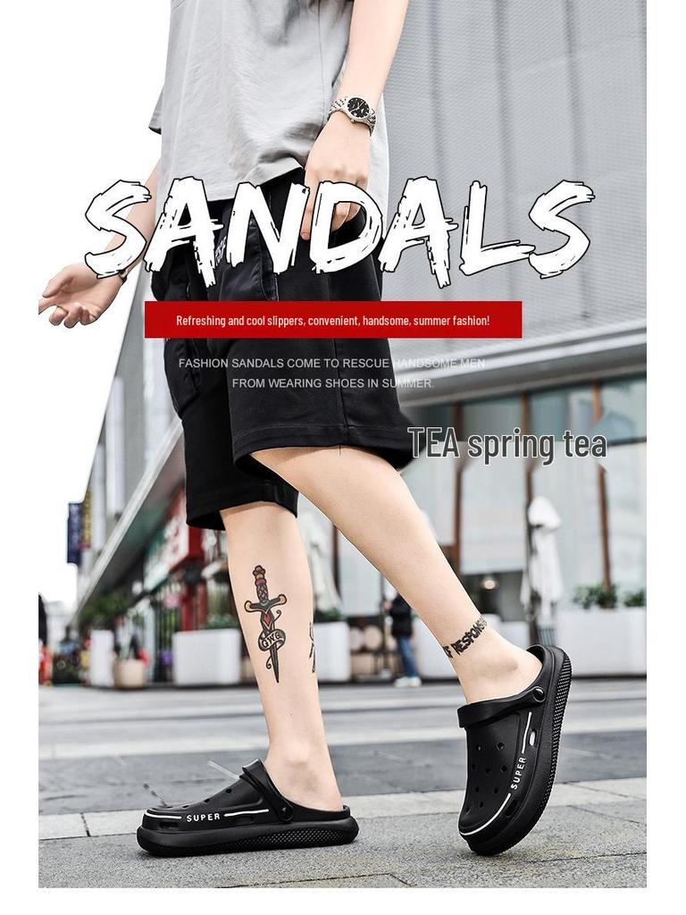 Men's Summer Slip-Resistant Closed-Toe Garden Sandals with Soft Sole