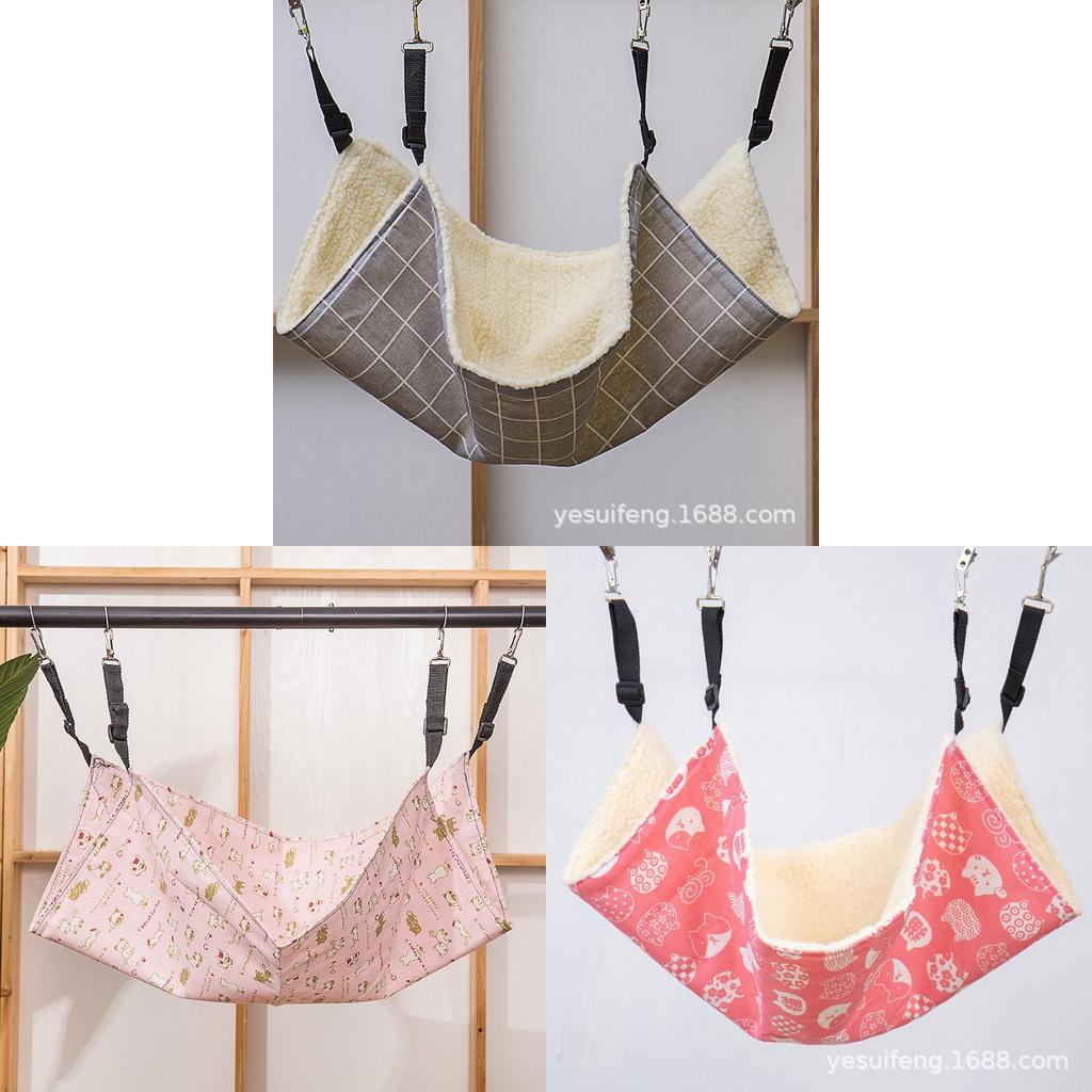 Pet Bed Cat Hanging Hammock Plush Warm Winter For Small Cats And Cages