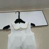 European Style Embroidered Bee Lapel Knit Vest: Trendy, Slim-Fit, and Versatile for a Luxurious Touch