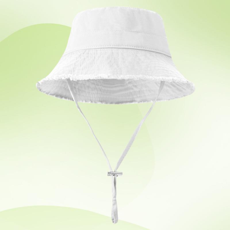 Raw Edge Red Bucket Hat Women's Summer Versatile Thin Big Brim Showing Small Face Outdoor Basin Hat Tide