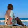 Artistic Cute Capybara Beach Towel, Summer Animal Pattern Quick Dry Absorbent, Large Sandproof Travel Pool Essentials