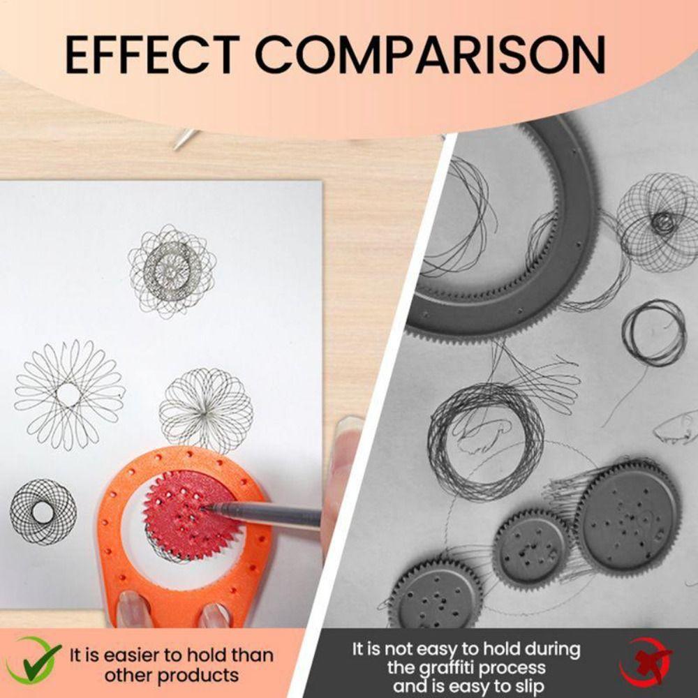 Multifunctional Geometric Ruler Set 3D Printed Spiral Drawing Ruler  Sketch Drafting