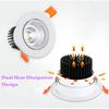 4 Types Dimmable Recessed LED Downlights 5W 7W 9W 12W 15W 18W COB LED Ceiling Lamp Spot Lights AC110-220V Round LED Panel Light
