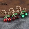 Women Purse Charms Double Cherry Keychain for Women, Golden Plated Alloy Car Key Ring, Decorative Charm Pendant Handbags Backpacks Purses Aesthetic