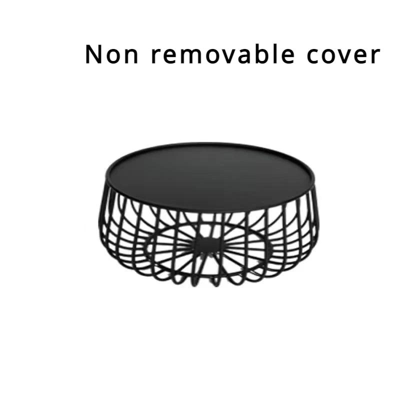 Masă de cafea nordică din fier, simplă, modernă, rotundă, combinată, masă de cafea mică, stil industrial, masă laterală creativă