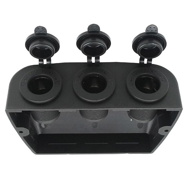 3 In 1 Tent Type 12-24V Power Sockets Combination Automotive Accessory Outlet for Car Rv Truck Marine Boat