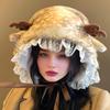 Deer Design Winter Hat Plush Ears Women Furry Animal Hat Cold Days Skiing Snowboarding Windproof Ear Protection Warm Hat