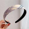2 Stück/Set 2 cm dünner karierter Stoff-Haarreif für Frauen Mädchen tägliche Presse Haaraccessoires Koreanische JK Studentenuniform Kopfbedeckungen